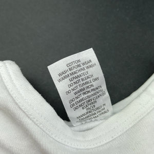 unisex Target, white cotton bodysuit / romper, GUC, size 00,  