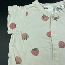 Load image into Gallery viewer, Girls H&amp;M, cotton romper, strawberries, FUC, size 1,  