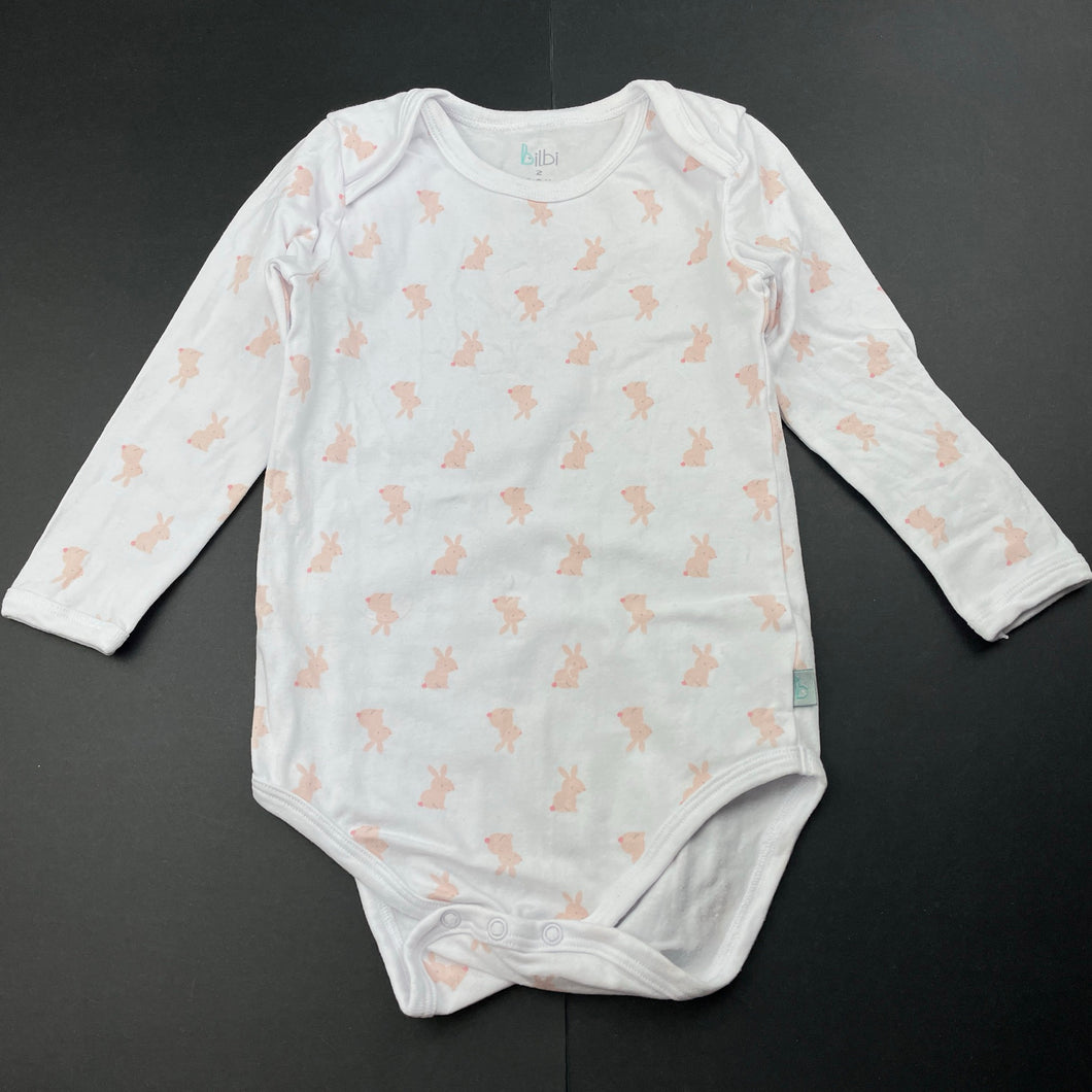 Girls Bilbi, stretchy bodysuit / romper, rabbits, GUC, size 2,  