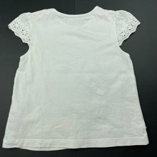 Load image into Gallery viewer, Girls Nutmeg, embroidered broderie trim t-shirt / top, FUC, size 0,  