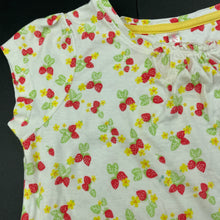 Load image into Gallery viewer, Girls Mothercare, cotton t-shirt / top, strawberries, FUC, size 3-4,  