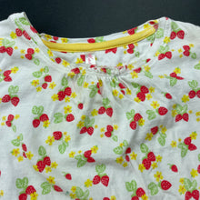 Load image into Gallery viewer, Girls Mothercare, cotton t-shirt / top, strawberries, FUC, size 3-4,  