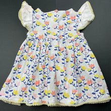 Load image into Gallery viewer, Girls Sprout, floral cotton dress, FUC, size 000, L: 32cm