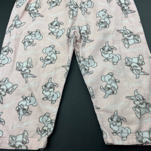 Girls DIsney, Bambi Thumper flannel cotton pyjama pants, GUC, size 1,  