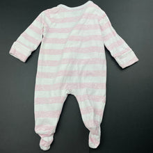 Load image into Gallery viewer, Girls Cotton On, striped stretchy zip coverall / romper, GUC, size 0000,  