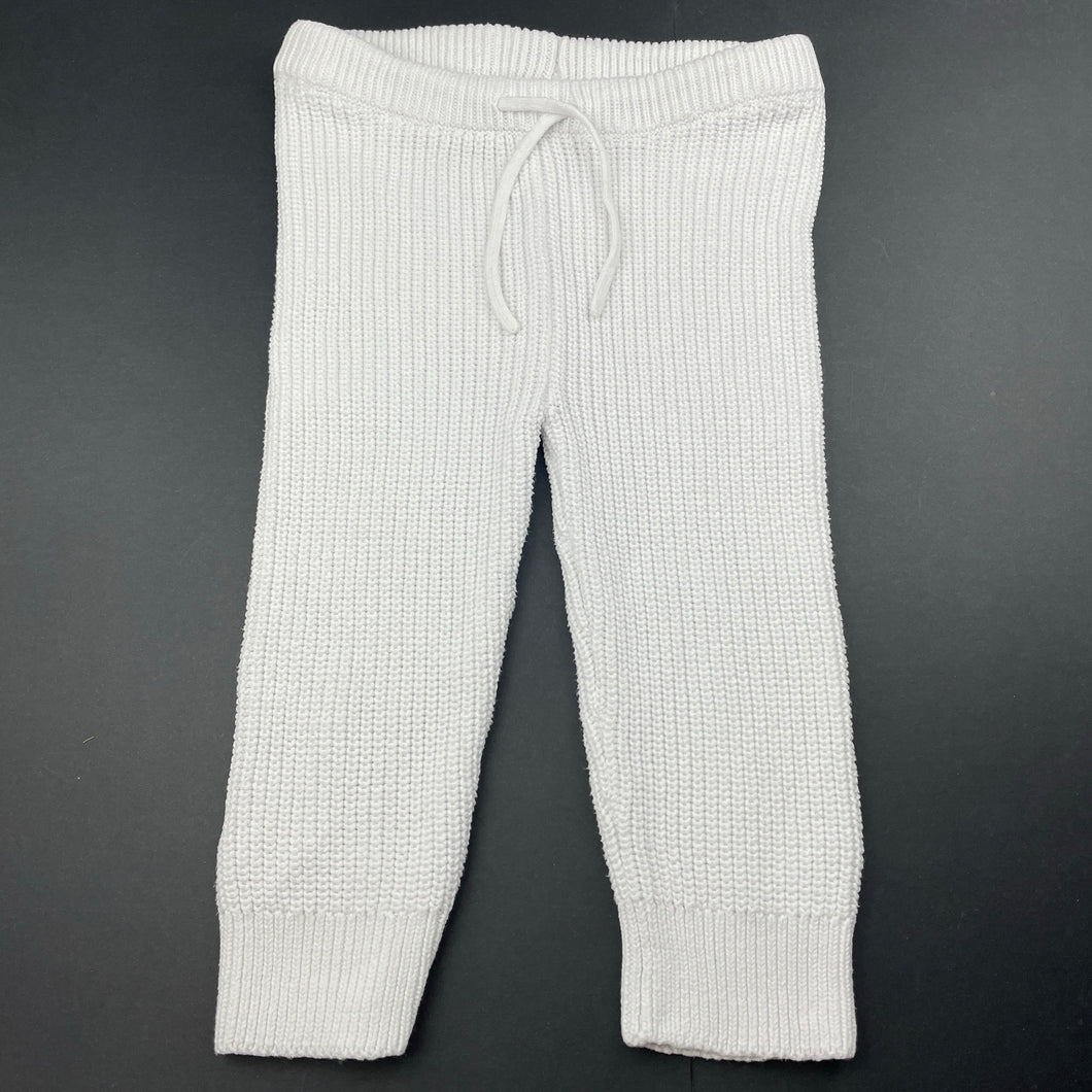 Girls Baby Berry, white knitted cotton leggings / bottoms, EUC, size 2,  