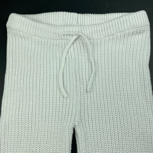 Girls Baby Berry, white knitted cotton leggings / bottoms, EUC, size 2,  