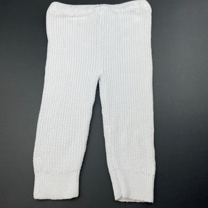 Girls Baby Berry, white knitted cotton leggings / bottoms, EUC, size 2,  