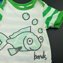 Load image into Gallery viewer, Boys Bonds, stretchy t-shirt / top, fish, GUC, size 000,  