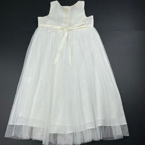 Girls BIANNE, embroidered tulle formal / flower girl dress, FUC, size 5, L: 72cm