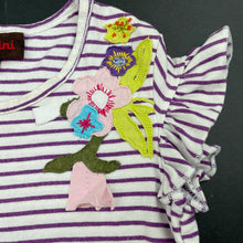 Load image into Gallery viewer, Girls Catamini, striped stretchy t-shirt / top, FUC, size 5,  