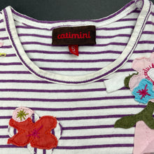 Load image into Gallery viewer, Girls Catamini, striped stretchy t-shirt / top, FUC, size 5,  