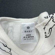 Load image into Gallery viewer, unisex Target, cotton bodysuit / romper, rabbits, FUC, size 000,  