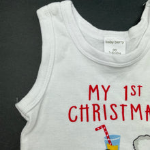 Load image into Gallery viewer, unisex Baby Berry, cotton Christmas singlet top, EUC, size 00,  