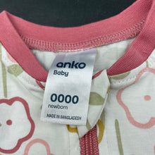 Load image into Gallery viewer, Girls Anko, stretchy floral zip romper, EUC, size 0000,  