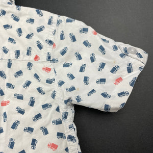 Boys H&T, lightweight cotton short sleeve shirt, FUC, size 3,  