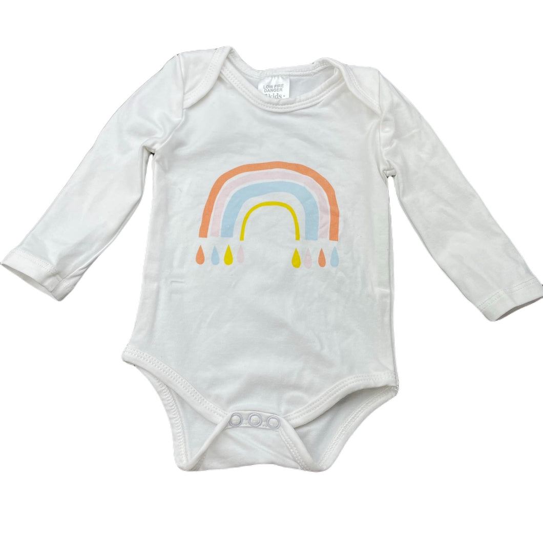 Girls ES Kids, stretchy bodysuit / romper, rainbow, GUC, size 000,  