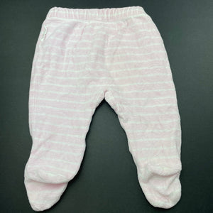 Girls purebaby, organic cotton footed leggings / bottoms, GUC, size 0000,  