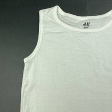 Load image into Gallery viewer, unisex H&amp;M, white organic cotton singlet / tank top, EUC, size 7-8,  