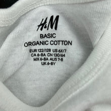 Load image into Gallery viewer, unisex H&amp;M, white organic cotton singlet / tank top, EUC, size 7-8,  