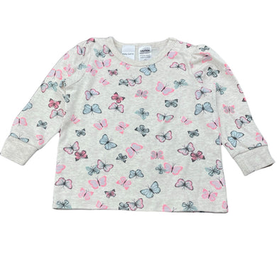 Girls Baby Berry, long sleeve top, butterflies, GUC, size 1,  