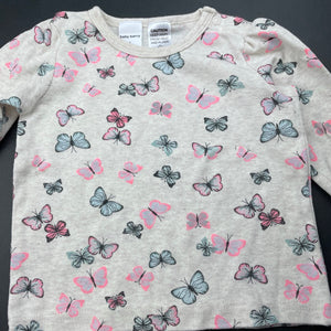Girls Baby Berry, long sleeve top, butterflies, GUC, size 1,  