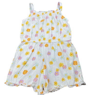 Girls Anko, floral cotton summer playsuit, GUC, size 7,  