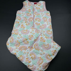 Girls Baby Baby, wadded floral sleeping bag, L: 90cm, EUC, size 3,  