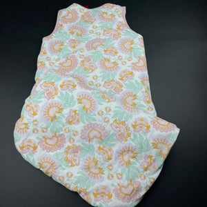 Girls Baby Baby, wadded floral sleeping bag, L: 90cm, EUC, size 3,  