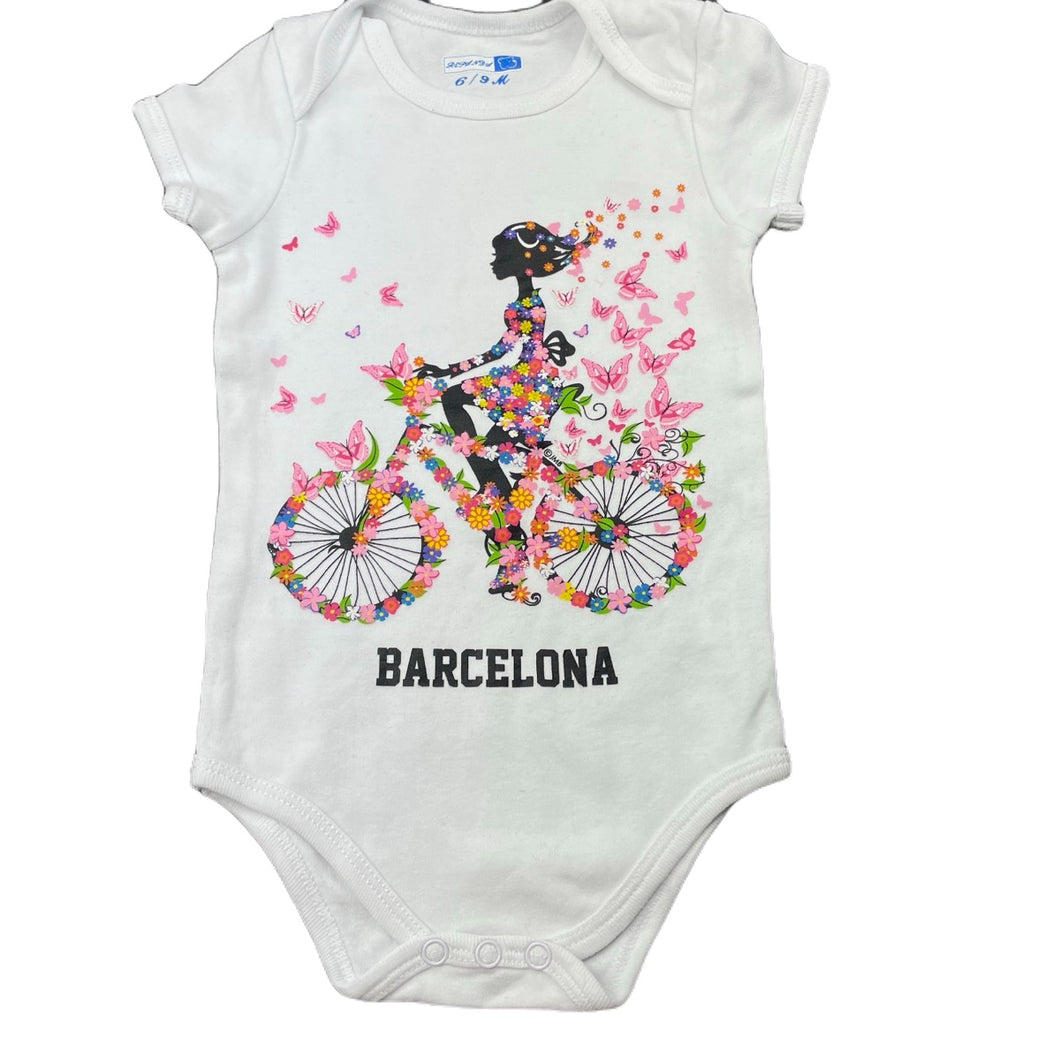 Girls REPANDA, cotton bodysuit / romper, EUC, size 0,  