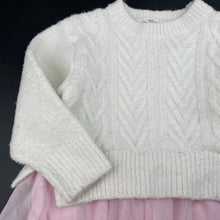 Load image into Gallery viewer, Girls Milkshake, spliced long sleeve winter dress, FUC, size 3, L: 50cm