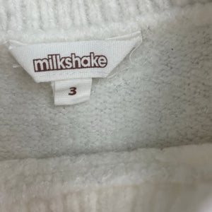 Girls Milkshake, spliced long sleeve winter dress, FUC, size 3, L: 50cm