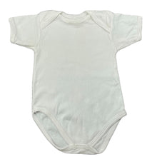 Load image into Gallery viewer, unisex Pastello, white cotton bodysuit / romper, FUC, size 0,  