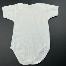 Load image into Gallery viewer, unisex Pastello, white cotton bodysuit / romper, FUC, size 0,  