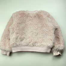 Load image into Gallery viewer, Girls David Jones, lined faux fur jacket / coat, L: 31cm, discolouration on cuffs, FUC, size 3,  