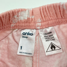 Load image into Gallery viewer, Girls Anko, flannel cotton winter pyjama pants / bottoms, GUC, size 1,  
