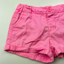 Load image into Gallery viewer, Girls Cotton On, pink cotton shorts, adjustable, FUC, size 1,  