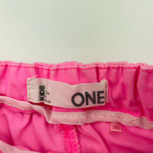 Load image into Gallery viewer, Girls Cotton On, pink cotton shorts, adjustable, FUC, size 1,  