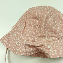 Load image into Gallery viewer, Girls H&amp;M, pink floral cotton bucket hat, EUC, size 000-00,  
