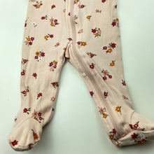 Load image into Gallery viewer, Girls Baby Berry, floral cotton zip coverall / romper, GUC, size 0000,  