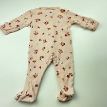 Load image into Gallery viewer, Girls Baby Berry, floral cotton zip coverall / romper, GUC, size 0000,  