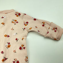 Load image into Gallery viewer, Girls Baby Berry, floral cotton zip coverall / romper, GUC, size 0000,  