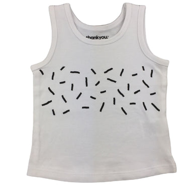 Thankyou white singlet / tank top / tee, size 00, Pre-loved