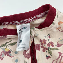 Load image into Gallery viewer, Girls Anko, organic cotton blend zip romper, FUC, size 00,  