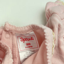 Load image into Gallery viewer, Girls Sprout, pink stretchy romper, unicorn, EUC, size 000,  