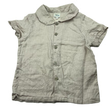 Load image into Gallery viewer, Girls Pour Petite, linen blend short sleeve shirt, GUC, size 2,  
