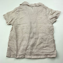 Load image into Gallery viewer, Girls Pour Petite, linen blend short sleeve shirt, GUC, size 2,  
