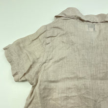 Load image into Gallery viewer, Girls Pour Petite, linen blend short sleeve shirt, GUC, size 2,  