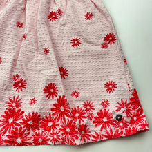Load image into Gallery viewer, Girls Jasper Conran, pink floral stretchy short sleeve dress, EUC, size 0, L: 42cm