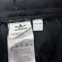 Load image into Gallery viewer, Girls Adidas, black velour track pants, elasticated, GUC, size 0,  